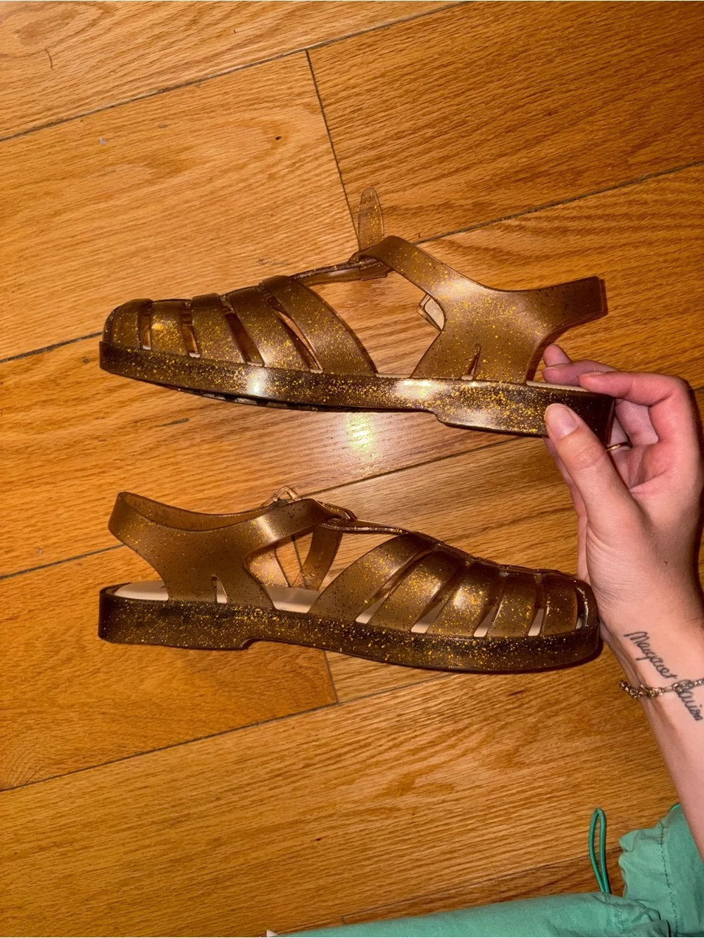 Melissa Glitter Jelly Sandals - Gold - Picture 2 of 7
